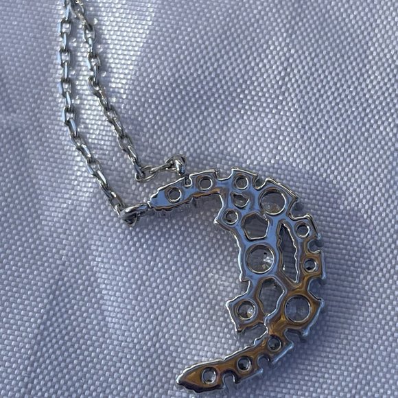Crescent Moon Rhinestone necklace - Picture 2 of 7